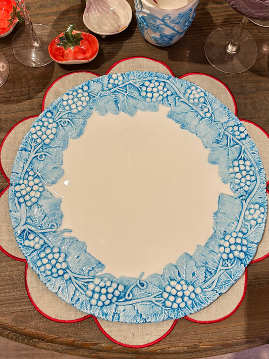 Toscana Blue Grapevine Charger Plate