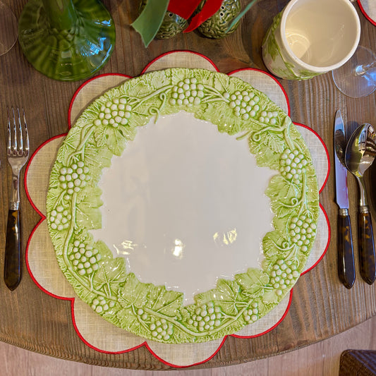Toscana Green Grapevine Charger Plate