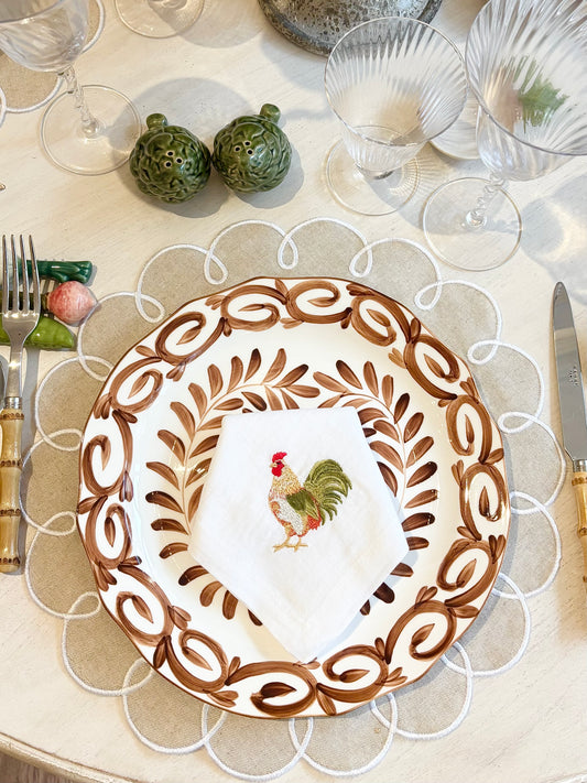 Rooster Dinner Napkin