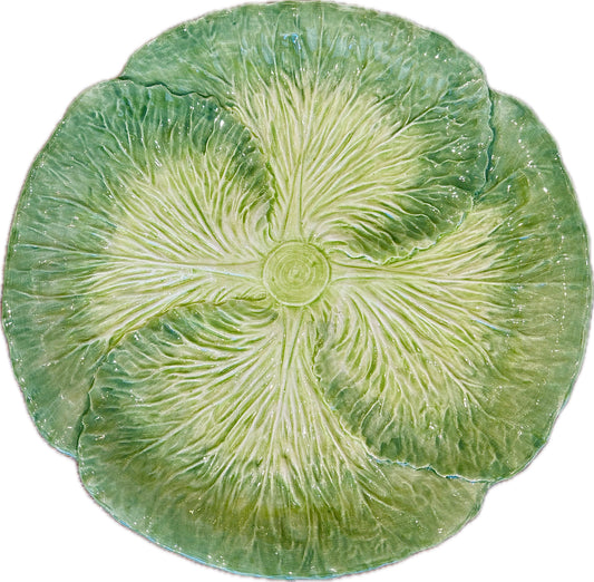 Green Cabbage Leaf Dinner Plate