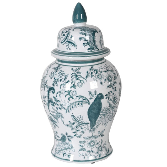 Mint Parrot Ginger Jar (Large)