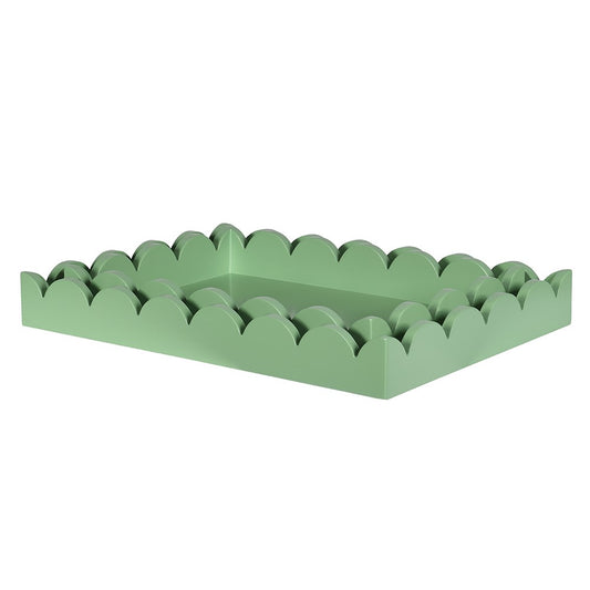 Small Green Scalloped Tray