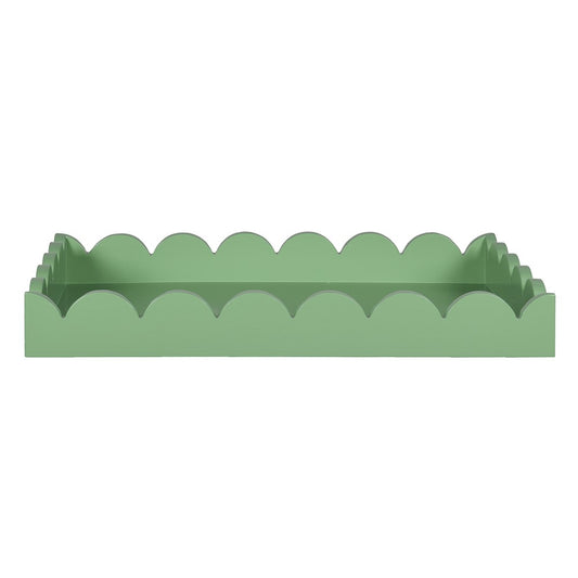 Large Green Scalloped Tray