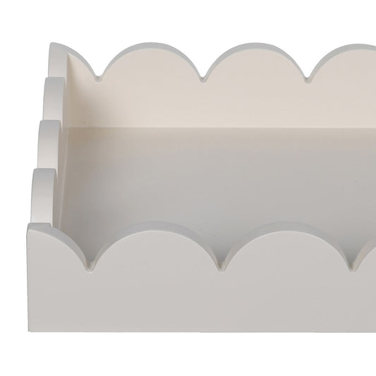 Large Butter Cream Scalloped Tray