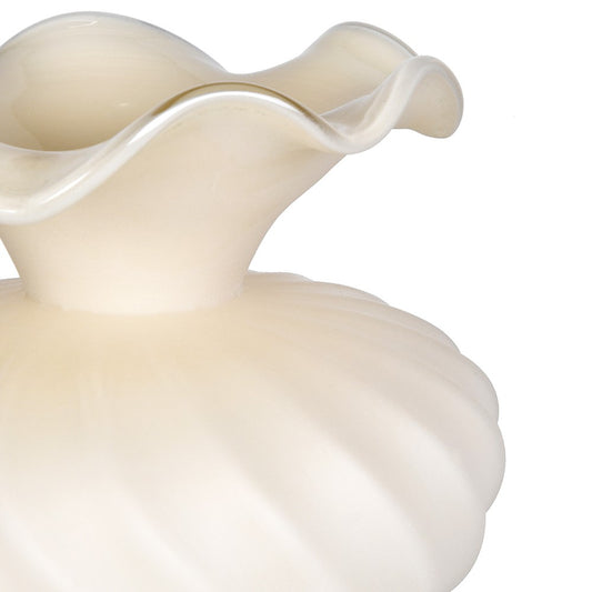 Buttermilk Ruffle Bud Vase