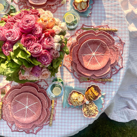 Pink Cabbage Leaf Dinner Plate