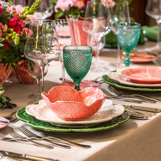 Pink Cabbage Leaf Small Bowl