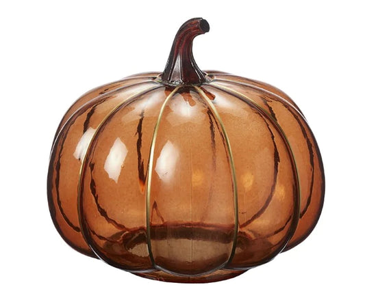 Glass Tea Light Pumpkin