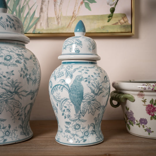 Mint Parrot Ginger Jar (Small)