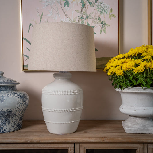 Cotswold Beaded Lamp with Shade