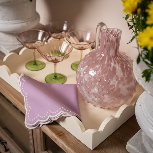 Pink Dappled Water Jug