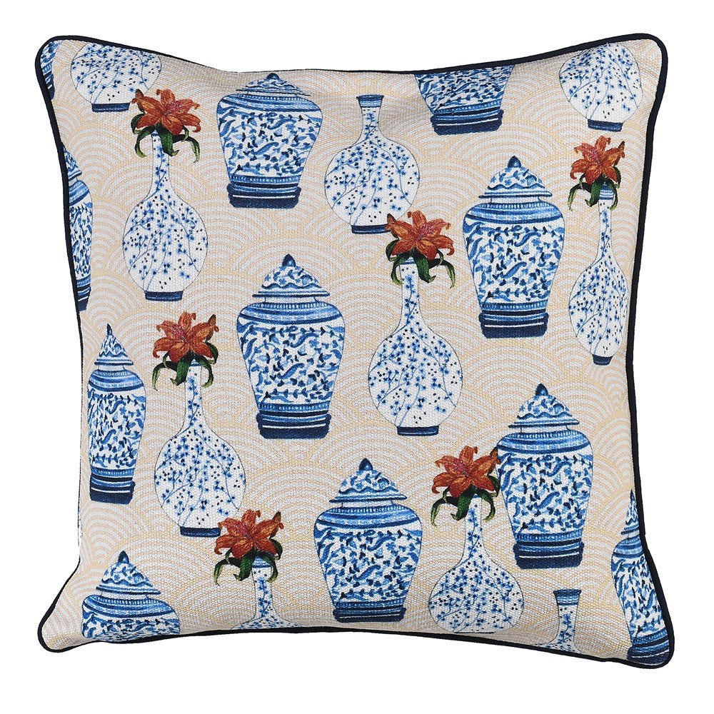 Chinoiserie Ginger Jar Cushion Cover