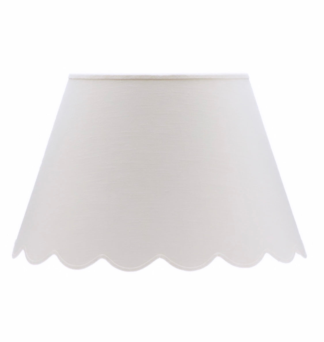 Large White Scallop Lampshade