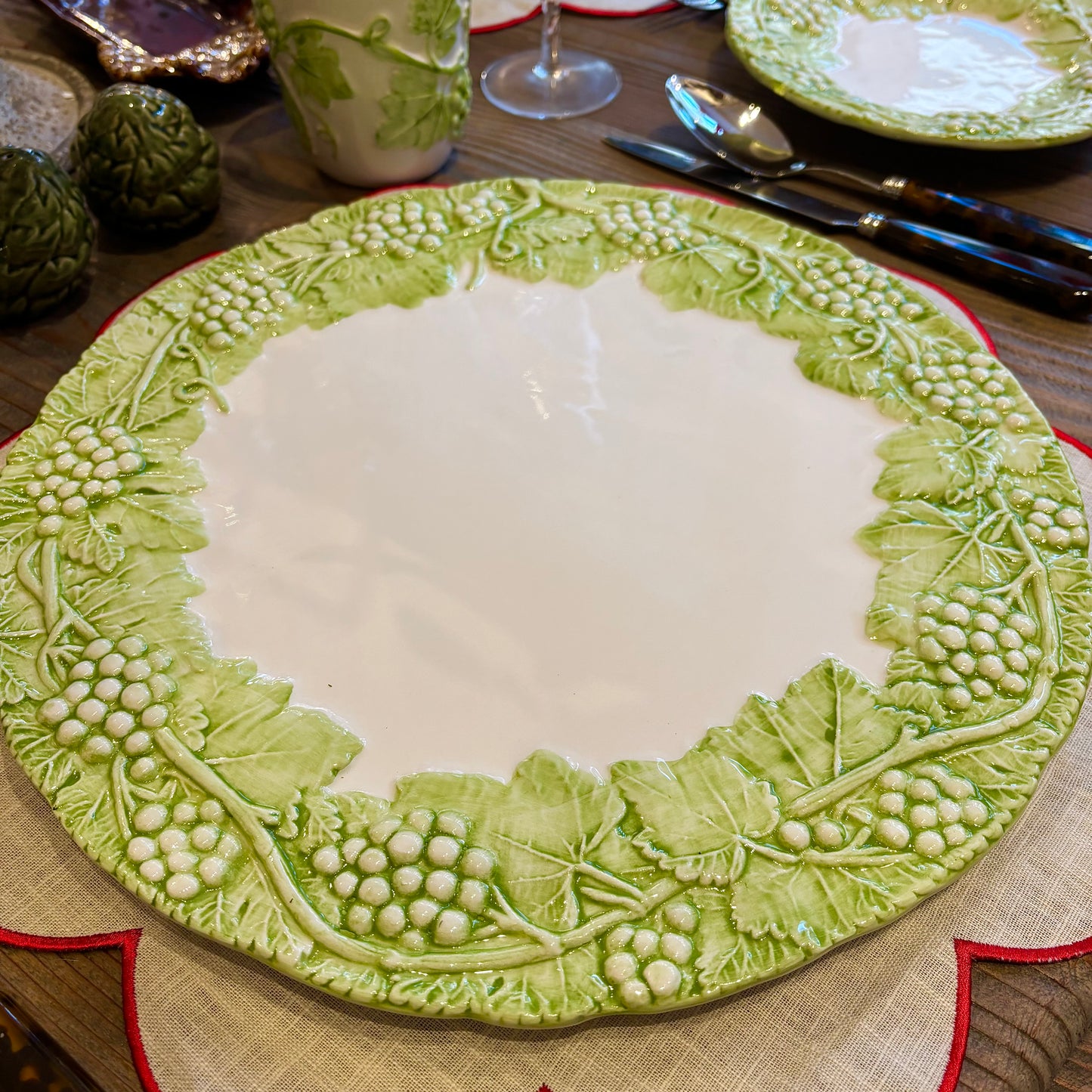 Green Dolce Vita Grape Charger Plate