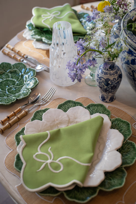White Geranium Leaf Dinner Plate