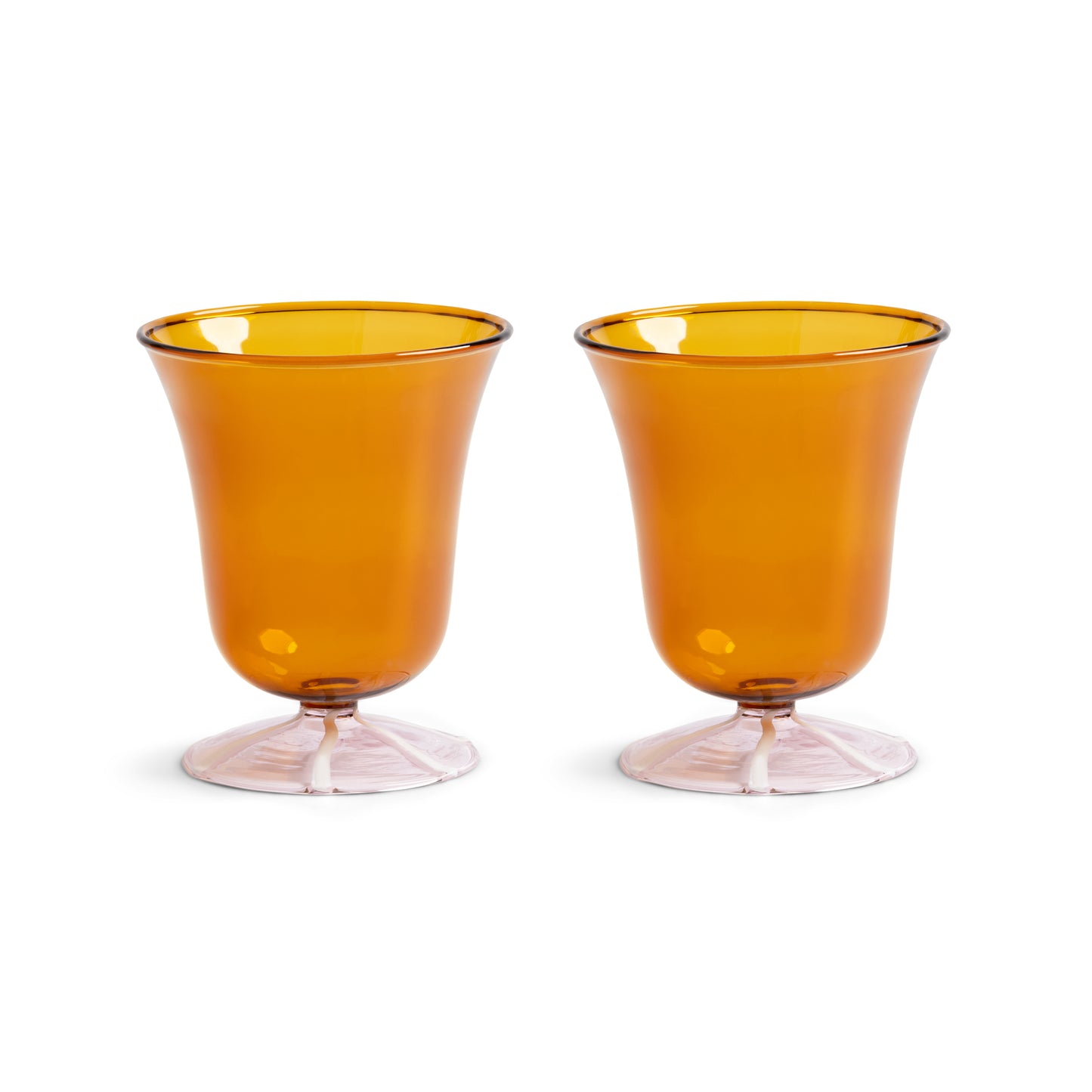 Pink Stripe Water Glass (Set of 2)