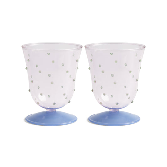 Pink Dot Water Glass (Set of 2)