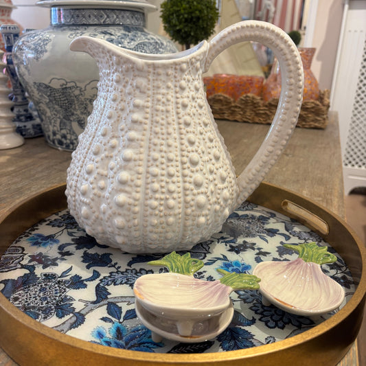 Sea Urchin Water Jug in Earth White