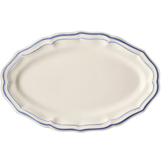 Filets Bleus Oval Platter by Gien