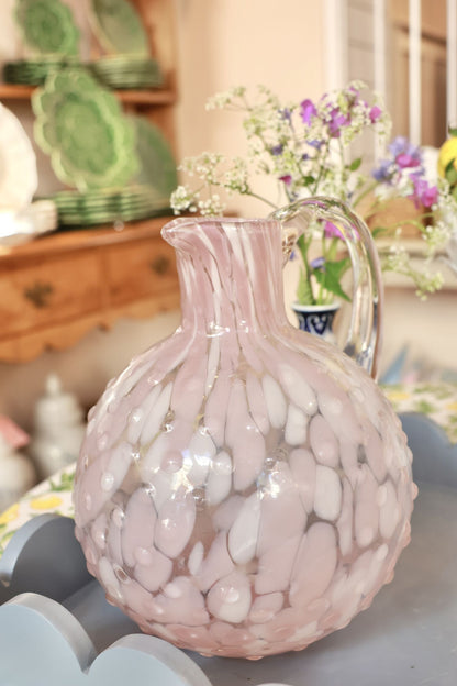 Pink Dappled Water Jug