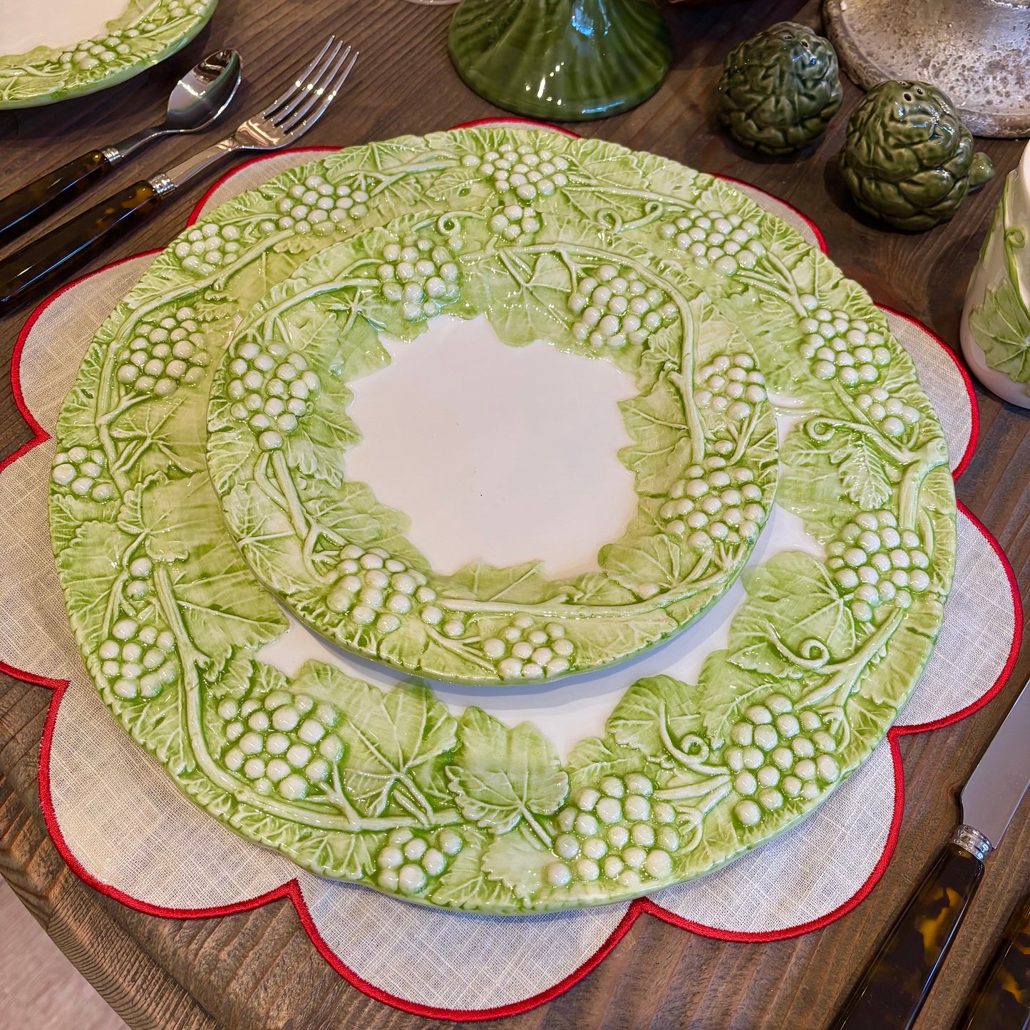 Green Dolce Vita Grape Charger Plate