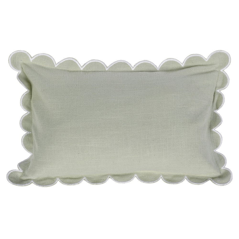 Sage Scallop Cushion Cover