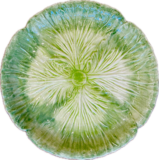 Green Cabbage Leaf Side Plate