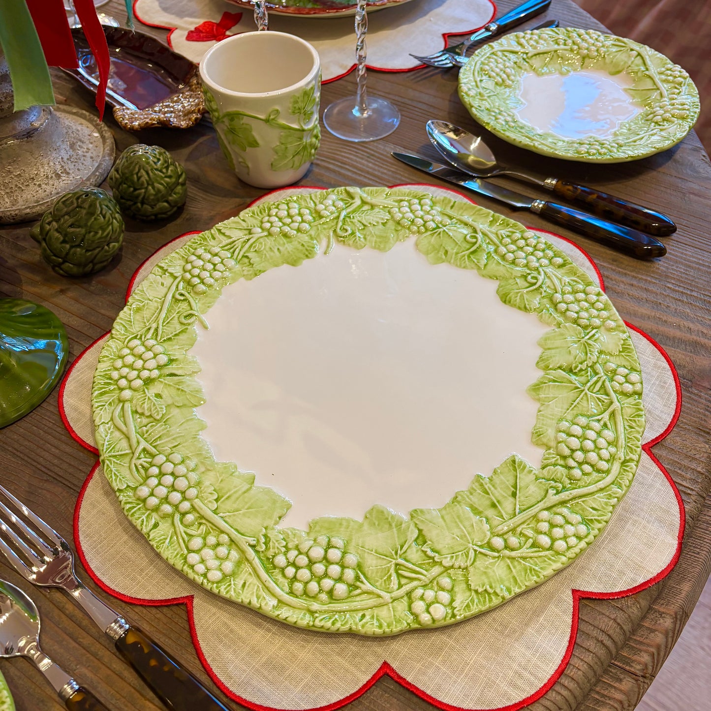 Green Dolce Vita Grape Charger Plate