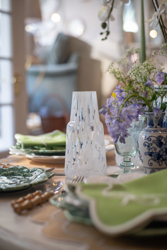 White Dappled Carafe
