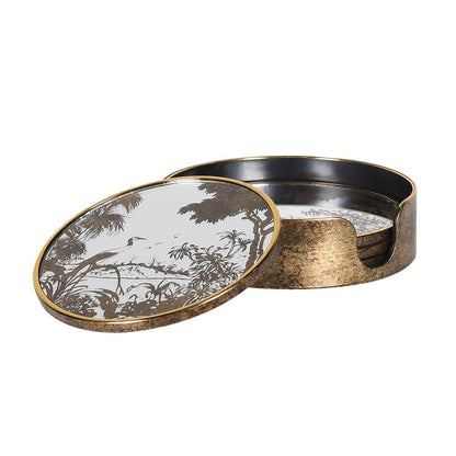 Antiqued Mirrored Coasters (Set Of 4)