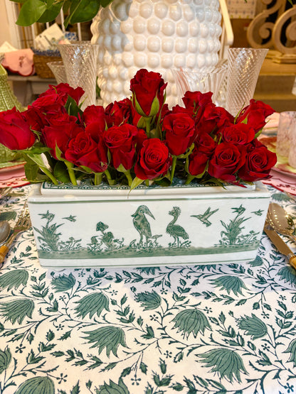 Sage Chinoiserie Tulipiere Stem Vase