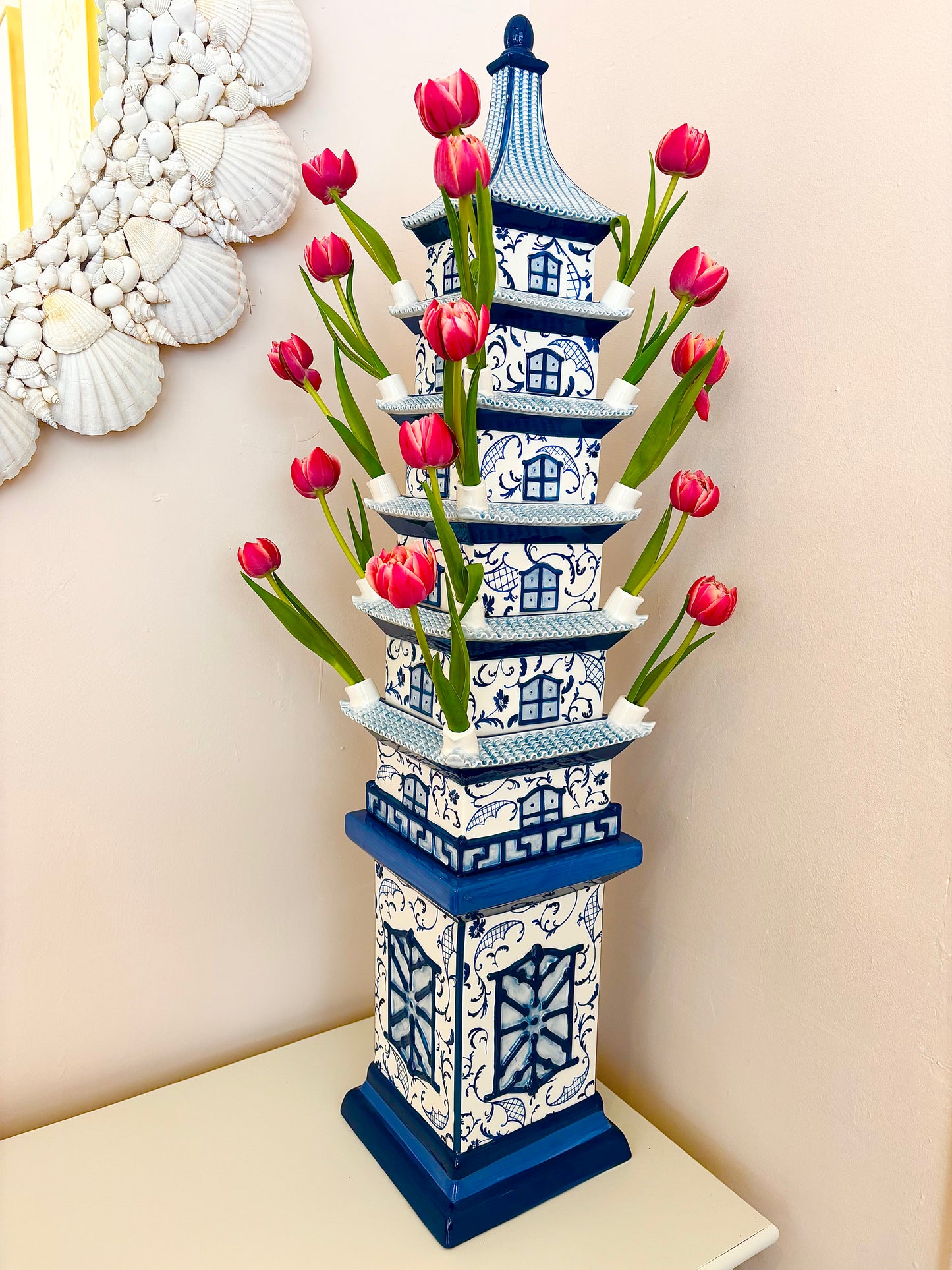 Giant Chinoiserie Tulip Pagoda