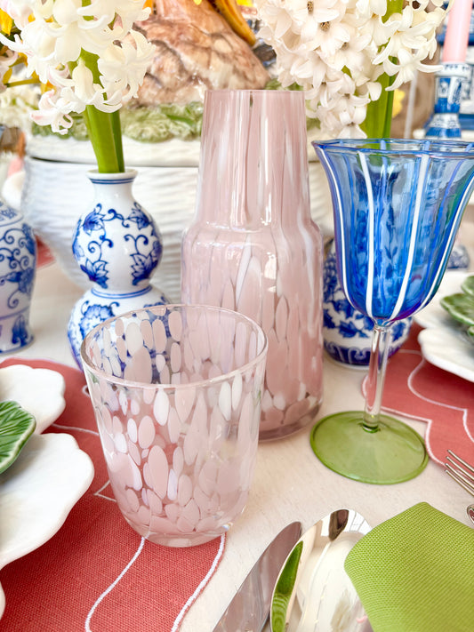 Pink Dappled Carafe