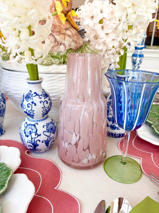 Pink Dappled Carafe