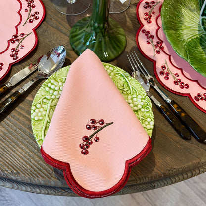 Pink Berry Dinner Napkin