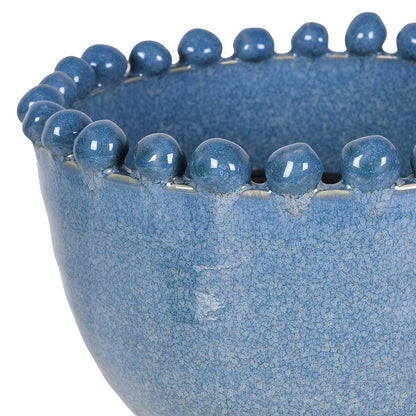 Azure Beaded Ceramic Planter