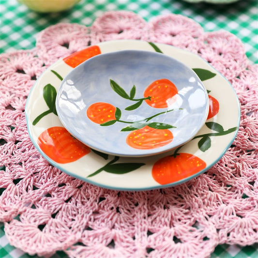 Sicilian Orange Dinner Plates (Set of 4)