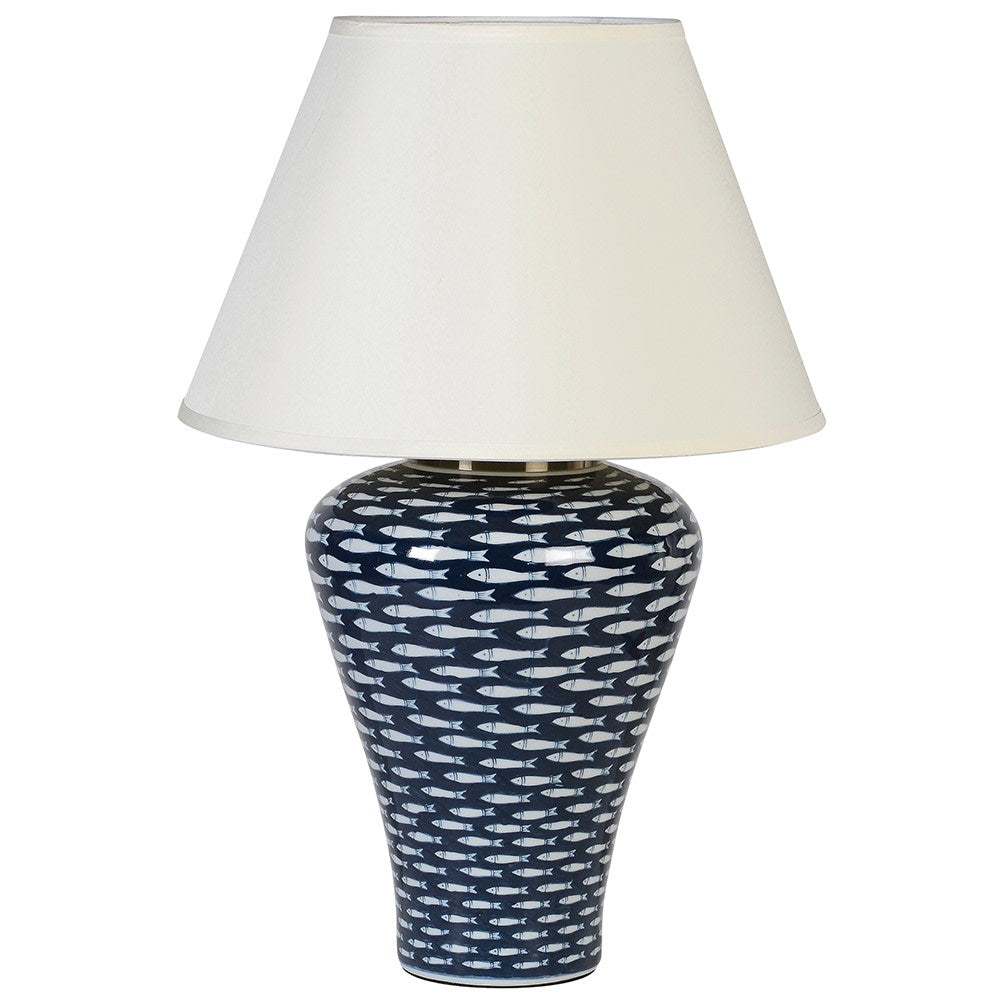 Nantucket Deep Blue Table Lamp with Shade