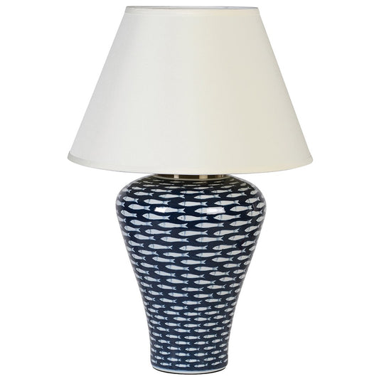 Nantucket Deep Blue Table Lamp with Shade