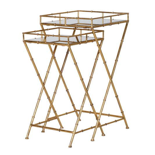 Palm Beach Gold Side Tables (Set of 2)