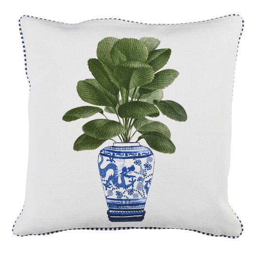 Chinoiserie Plant Cushion Cover