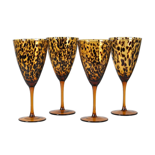 Leopard Print Wine Glass (Set of 4)