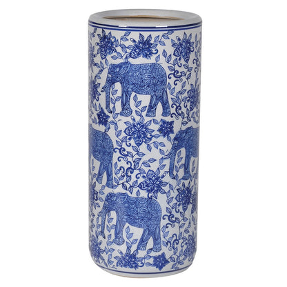 Blue & White Elephant Umbrella Stand