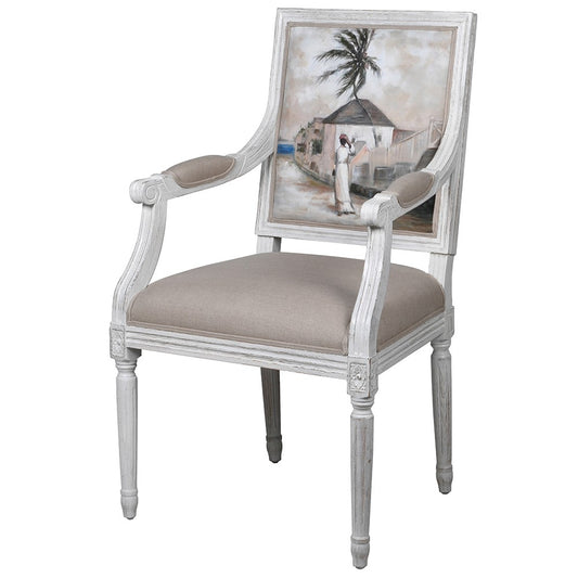 Hand Painted Colonial Oak Dining Chair