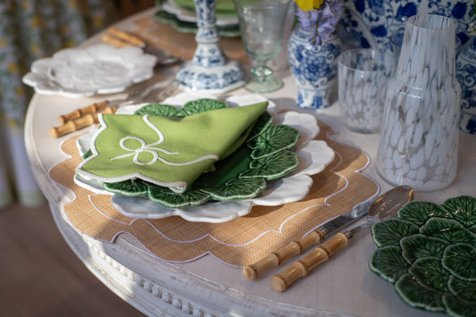 White Geranium Leaf Charger Plate