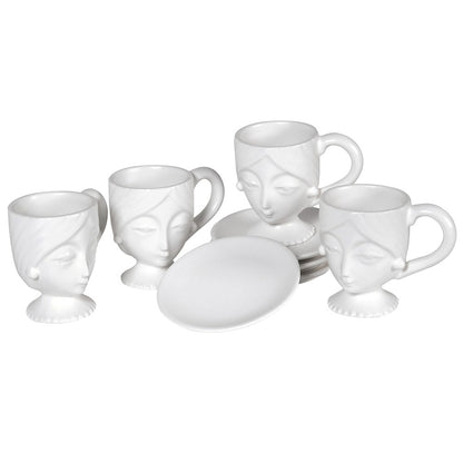 Sicilian Head Espresso Cup and Saucer (Set of 2)