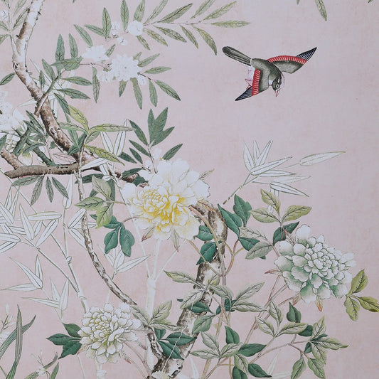Pink Chinoiserie Artwork Panels (Set of 2)