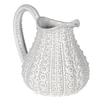 Sea Urchin Water Jug in Earth White