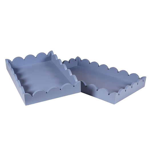 Small Powder Blue Scalloped Tray