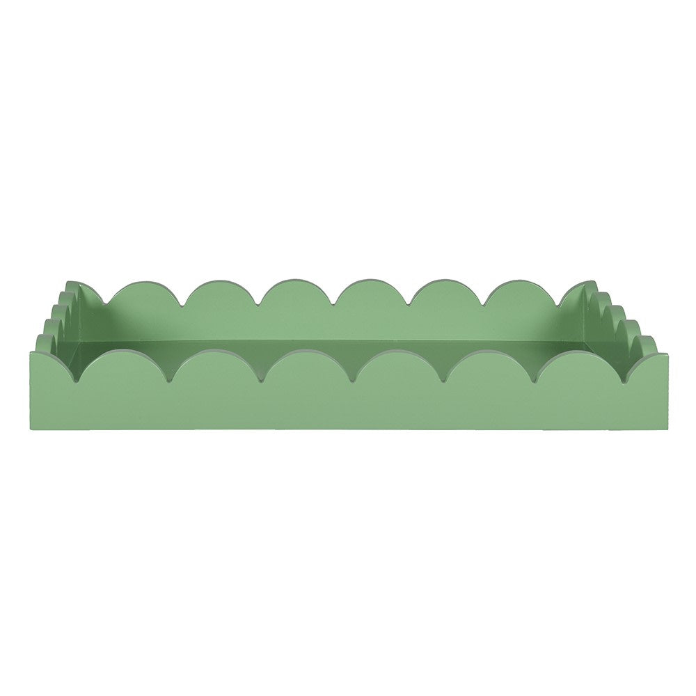 Small Green Scalloped Tray